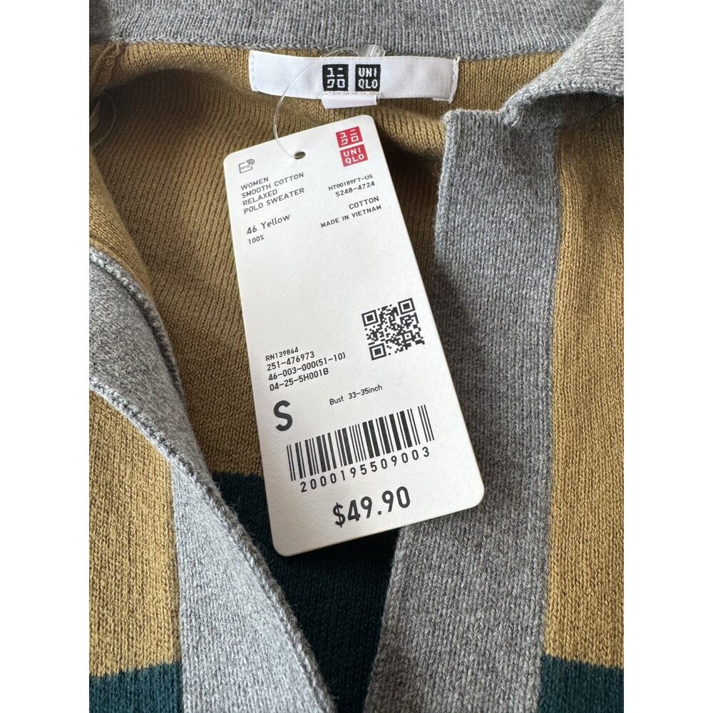 uniqlo women shirt polo sweater S - Picture 3 of 5